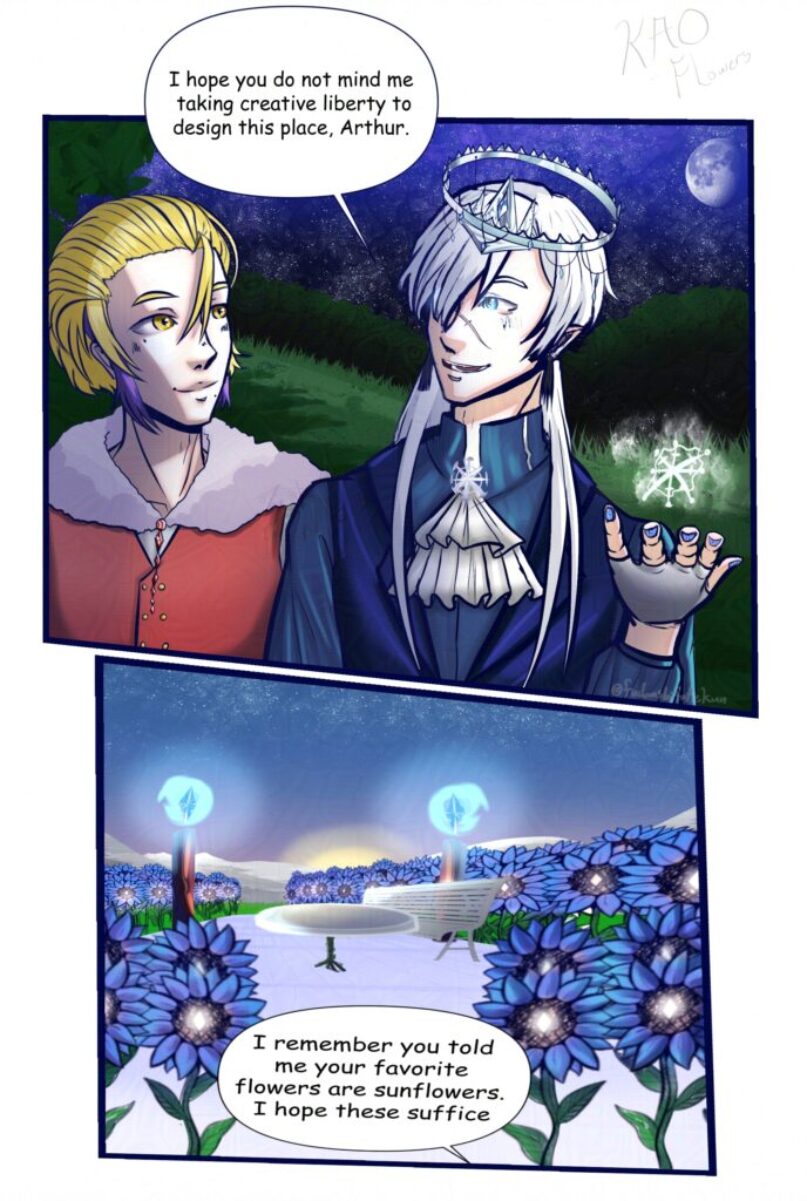 Comic of King Arthur Online. Shion and Arthur